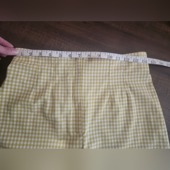 NWOT TopShop High Waist Limeade Plaid Summer Shorts Sz 6 - Picture 6 of 8